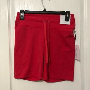 Better/ Together Womens Bike Short Size Large Pink Elastic Waist‎ Drawstring NWT